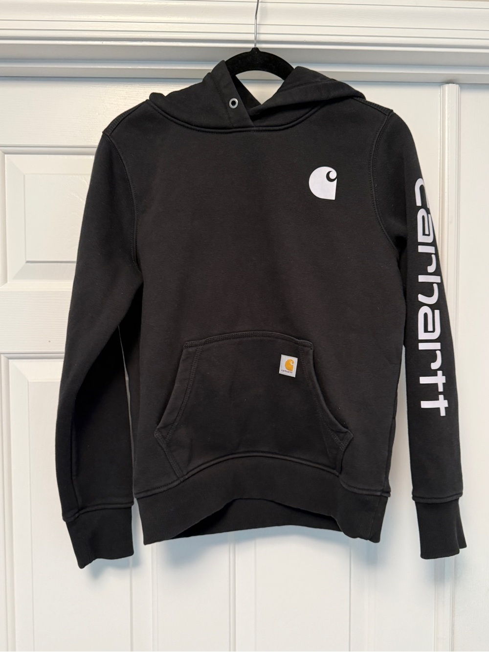 Carhartt Black Hoodie with White Logo